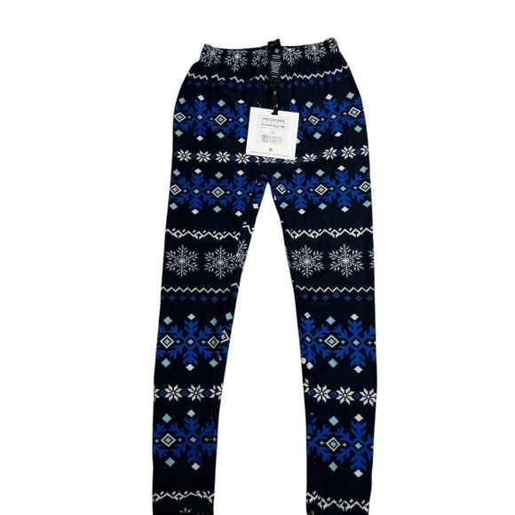 Agnes & Dora Kids Leggings Trio - Navy Blue, Brown, Multicolor Fair Isle L/XL - Picture 3 of 8